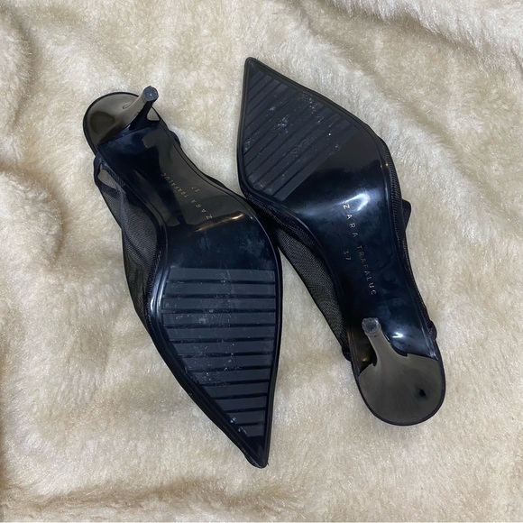 𝅺NWOT Zara Mesh Heels - Picture 5 of 11